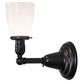 Meyda Lighting Revival 5" Craftsman Brown Goblet Wall Sconce With Opal White Shade Glass