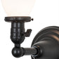 Meyda Lighting Revival 5" Craftsman Brown Goblet Wall Sconce With Opal White Shade Glass