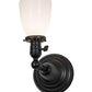 Meyda Lighting Revival 5" Craftsman Brown Goblet Wall Sconce With Opal White Shade Glass