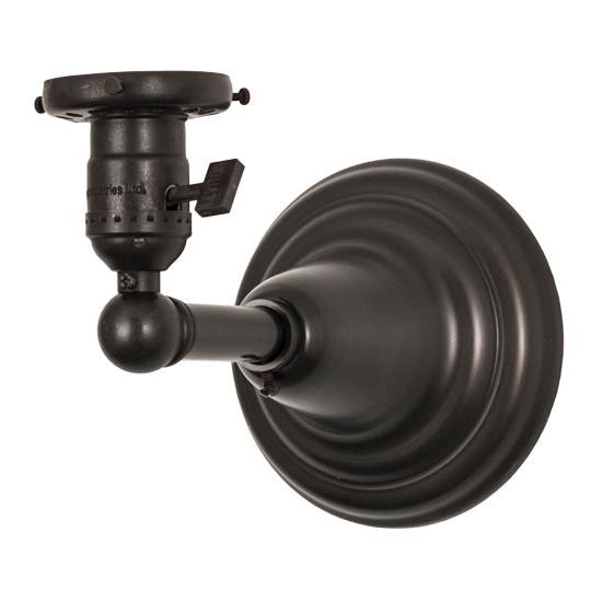 Meyda Lighting Revival 5" Craftsman Brown Paddle Socket Wall Sconce