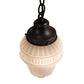 Meyda Lighting Revival 5" Craftsman Brown Schoolhouse Colonnade Pendant Light With White Opal Shade Glass