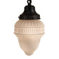 Meyda Lighting Revival 5" Craftsman Brown Schoolhouse Colonnade Pendant Light With White Opal Shade Glass