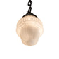 Meyda Lighting Revival 5" Craftsman Brown Schoolhouse Colonnade Pendant Light With White Opal Shade Glass
