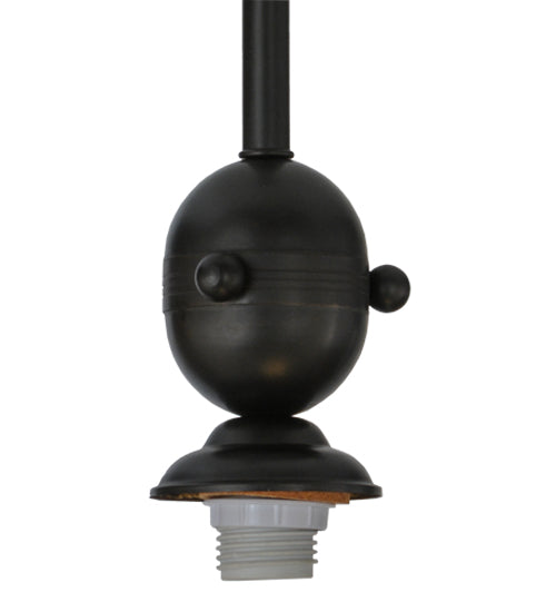 Meyda Lighting Revival 5" Craftsman Brown on Brass Deco Ball Pendant Light Hardware