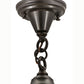 Meyda Lighting Revival 5" Craftsman Brown on Brass Flush Mount Light Hardware