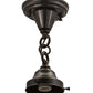 Meyda Lighting Revival 5" Craftsman Brown on Brass Flush Mount Light Hardware