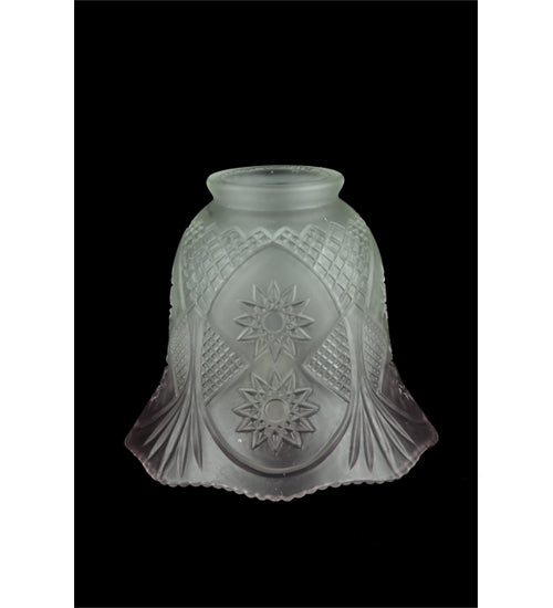 Meyda Lighting Revival 5" Frosted White & Lavender Tip Shade Glass