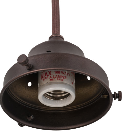 Meyda Lighting Revival 5" Mahogany Bronze Pendant Light Hardware