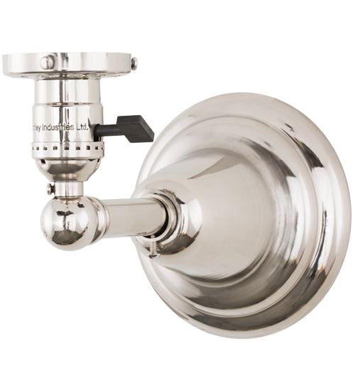 Meyda Lighting Revival 5" Polished Nickel Paddle Socket Wall Sconce Hardware