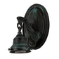 Meyda Lighting Revival 5" Verdigris Garland Wall Sconce With White Shade Glass