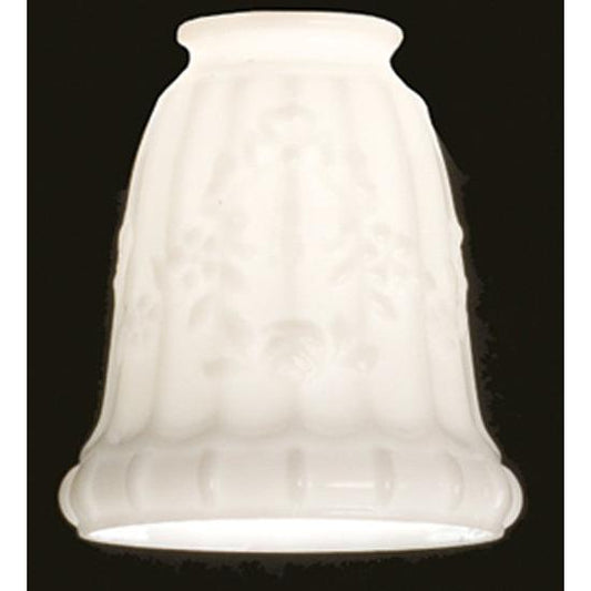 Meyda Lighting Revival 5" White Floral Wreath Neck Shade Glass