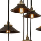Meyda Lighting Revival 54" 17-Light Solar Black Chic Cascading Pendant Light