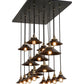 Meyda Lighting Revival 54" 17-Light Solar Black Chic Cascading Pendant Light