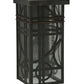 Meyda Lighting Revival 6" Craftsman Brown Deco Wall Sconce With Clear Seeded Shade Glass