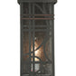 Meyda Lighting Revival 6" Craftsman Brown Deco Wall Sconce With Clear Seeded Shade Glass