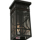 Meyda Lighting Revival 6" Craftsman Brown Deco Wall Sconce With Clear Seeded Shade Glass