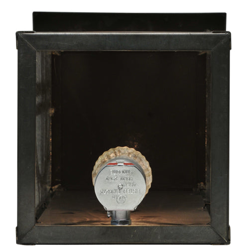 Meyda Lighting Revival 6" Craftsman Brown Deco Wall Sconce With Clear Seeded Shade Glass