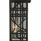 Meyda Lighting Revival 6" Craftsman Brown Deco Wall Sconce With Clear Seeded Shade Glass