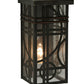 Meyda Lighting Revival 6" Craftsman Brown Deco Wall Sconce With Clear Seeded Shade Glass