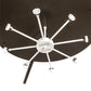 Meyda Lighting Revival 60" 8-Light Timeless Bronze Deco Cilindro Flush Mount Light With White Statuario Idalight Shade Glass