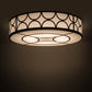 Meyda Lighting Revival 60" 8-Light Timeless Bronze Deco Cilindro Flush Mount Light With White Statuario Idalight Shade Glass