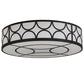 Meyda Lighting Revival 60" 8-Light Timeless Bronze Deco Cilindro Flush Mount Light With White Statuario Idalight Shade Glass