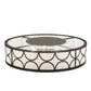 Meyda Lighting Revival 60" 8-Light Timeless Bronze Deco Cilindro Flush Mount Light With White Statuario Idalight Shade Glass