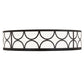Meyda Lighting Revival 60" 8-Light Timeless Bronze Deco Cilindro Flush Mount Light With White Statuario Idalight Shade Glass