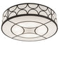 Meyda Lighting Revival 60" 8-Light Timeless Bronze Deco Cilindro Flush Mount Light With White Statuario Idalight Shade Glass