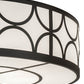 Meyda Lighting Revival 60" 8-Light Timeless Bronze Deco Cilindro Flush Mount Light With White Statuario Idalight Shade Glass