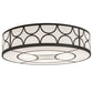 Meyda Lighting Revival 60" 8-Light Timeless Bronze Deco Cilindro Flush Mount Light With White Statuario Idalight Shade Glass