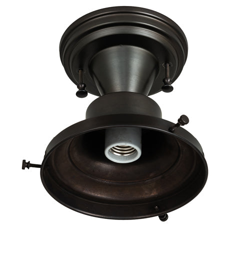 Meyda Lighting Revival 7" Black Patina Flush Mount Light Hardware