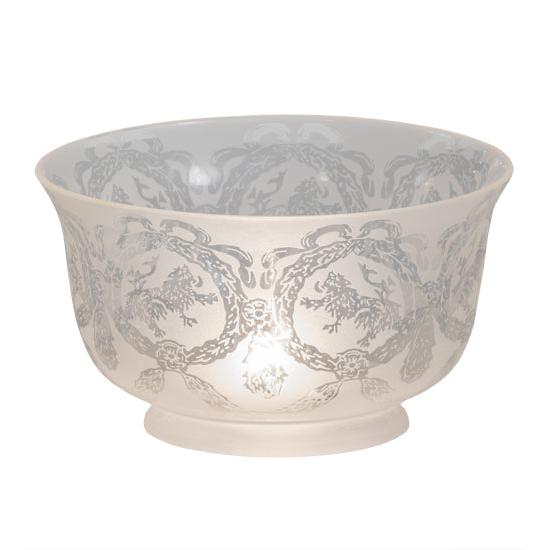 Meyda Lighting Revival 7" Clear & Frosted Wreath & Garland Shade Glass