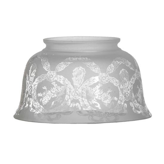 Meyda Lighting Revival 7" Clear & Frosted Wreath & Garland Shade Glass