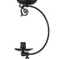 Meyda Lighting Revival 7" Craftsman Brown Gas & Electric Semi-flush Mount Light With White Shade Glass