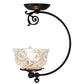 Meyda Lighting Revival 7" Craftsman Brown Gas & Electric Semi-flush Mount Light With White Shade Glass