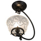 Meyda Lighting Revival 7" Craftsman Brown Gas & Electric Semi-flush Mount Light With White Shade Glass