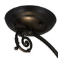 Meyda Lighting Revival 7" Craftsman Brown Gas & Electric Semi-flush Mount Light With White Shade Glass