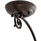 Meyda Lighting Revival 7" Craftsman Brown Gas Reproduction Semi-flush Mount Light With Clear & Frosted Shade Glass