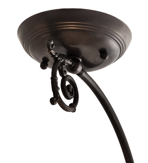 Meyda Lighting Revival 7" Craftsman Brown Gas Reproduction Semi-flush Mount Light With Clear & Frosted Shade Glass
