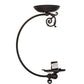 Meyda Lighting Revival 7" Craftsman Brown Gas Reproduction Semi-flush Mount Light With Clear & Frosted Shade Glass