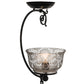 Meyda Lighting Revival 7" Craftsman Brown Gas Reproduction Semi-flush Mount Light With Clear & Frosted Shade Glass