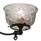Meyda Lighting Revival 7" Craftsman Brown Gas Reproduction Semi-flush Mount Light With Clear & Frosted Shade Glass