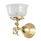 Meyda Lighting Revival 7" Polished Brass Gas & Electric Wall Sconce With Clear Shade Glass