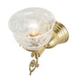 Meyda Lighting Revival 7" Polished Brass Gas & Electric Wall Sconce With Clear Shade Glass