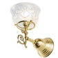 Meyda Lighting Revival 7" Polished Brass Gas & Electric Wall Sconce With Clear Shade Glass