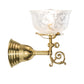 Meyda Lighting Revival 7" Polished Brass Gas & Electric Wall Sconce With Clear Shade Glass