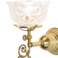 Meyda Lighting Revival 7" Polished Brass Gas & Electric Wall Sconce With Clear Shade Glass