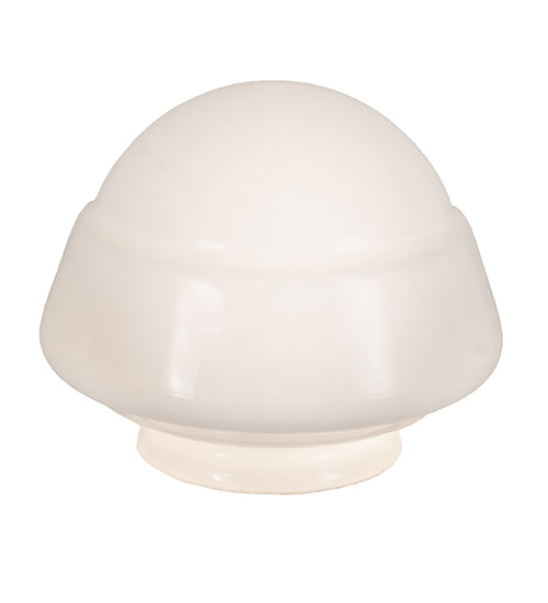 Meyda Lighting Revival 7" Polished Brass Schoolhouse Pendant Light With White Opal Emma Globe Shade Glass