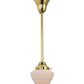 Meyda Lighting Revival 7" Polished Brass Schoolhouse Pendant Light With White Opal Emma Globe Shade Glass
